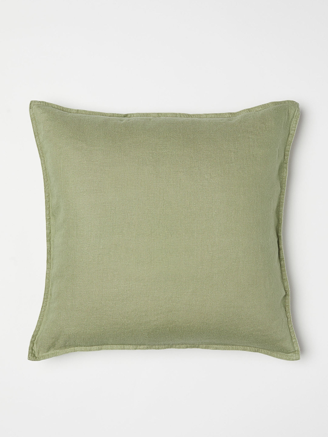 H&M Green Washed Linen Cushion Cover
