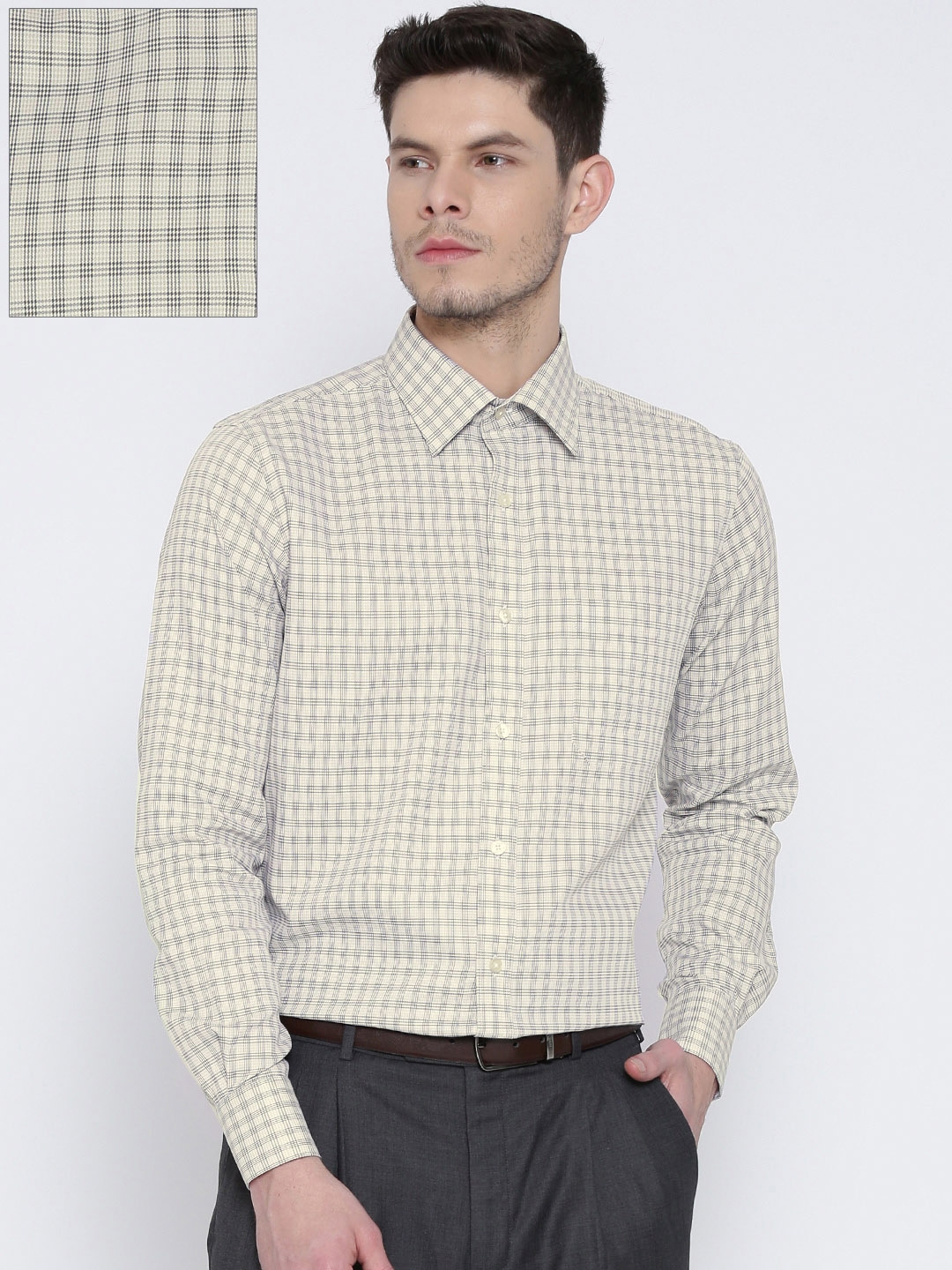 mens beige formal shirt