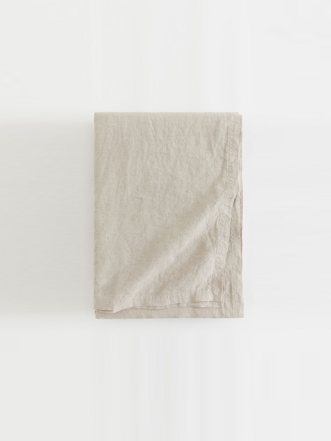 H&M Beige Washed Linen Tablecloth