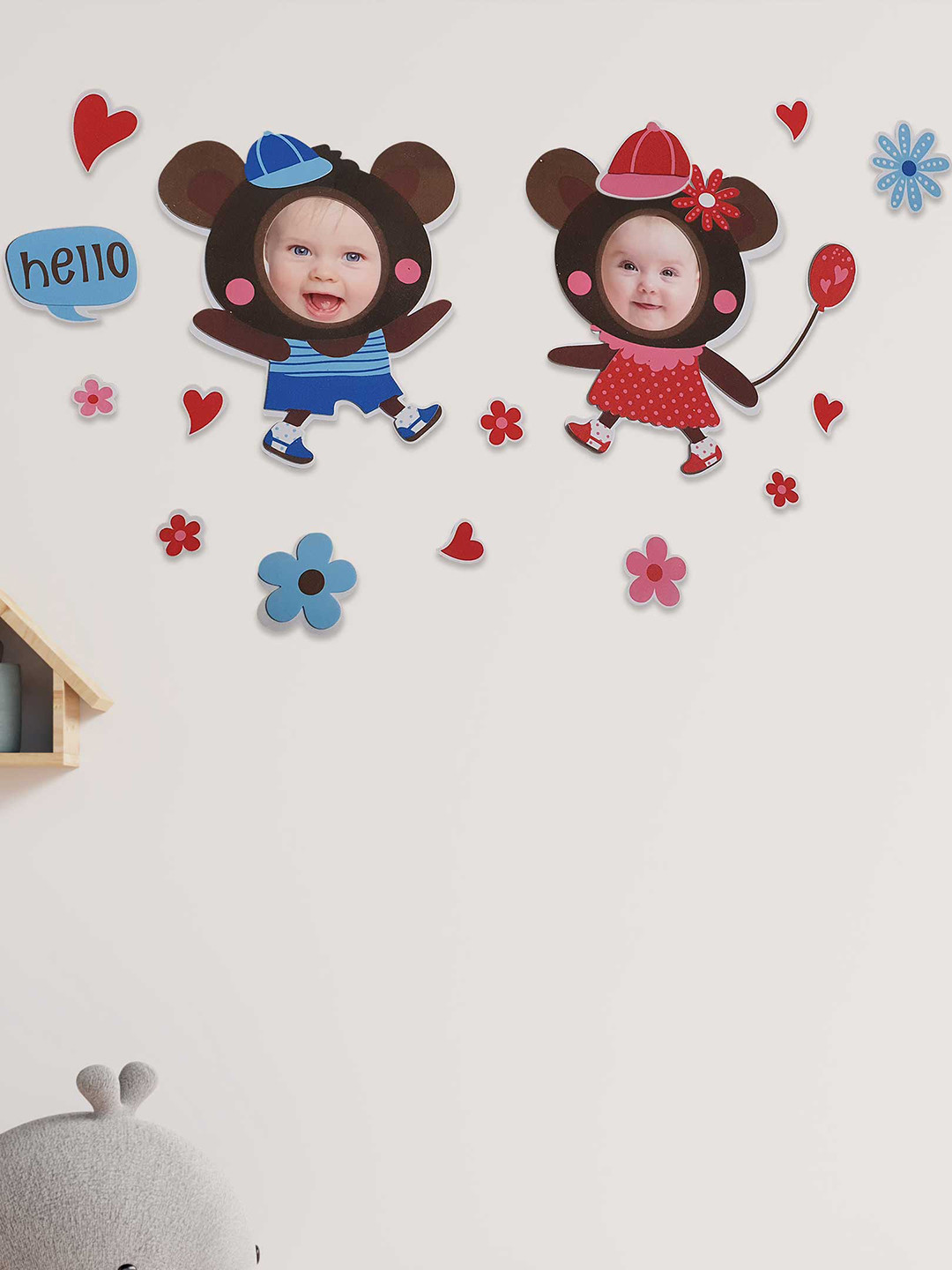 Art Street Kids Red & Blue 3D Wall Decal Sticker