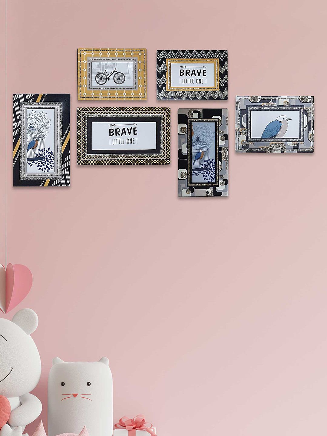 Art Street 7-Set 3D Wall Decal Stickers