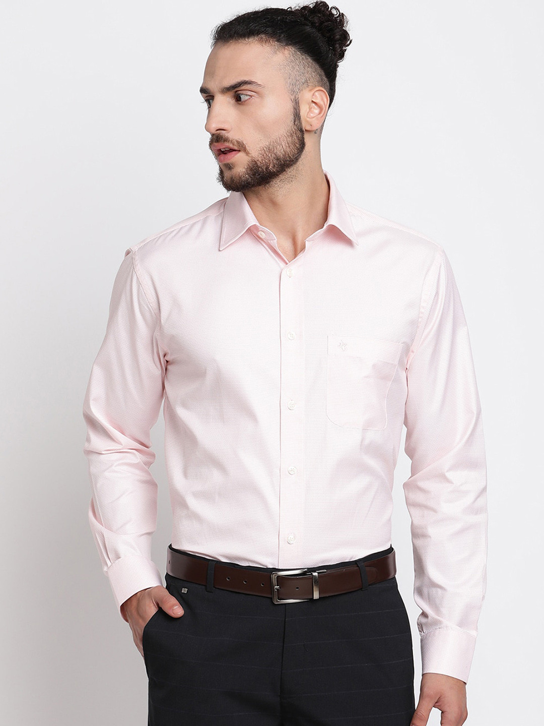 Cantabil Men Orange Formal Shirt