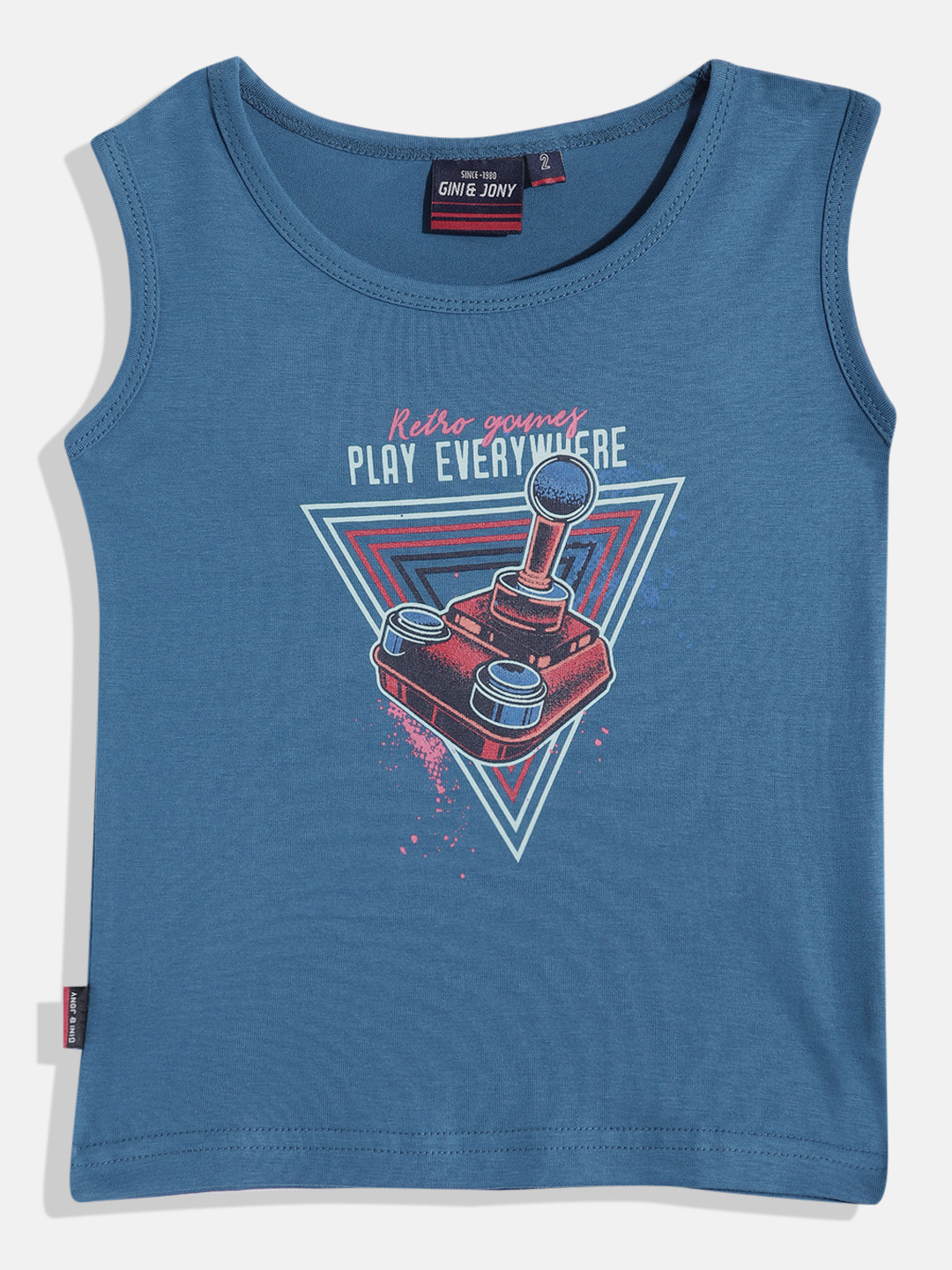Gini and Jony Boys Printed Pure Cotton T-shirt