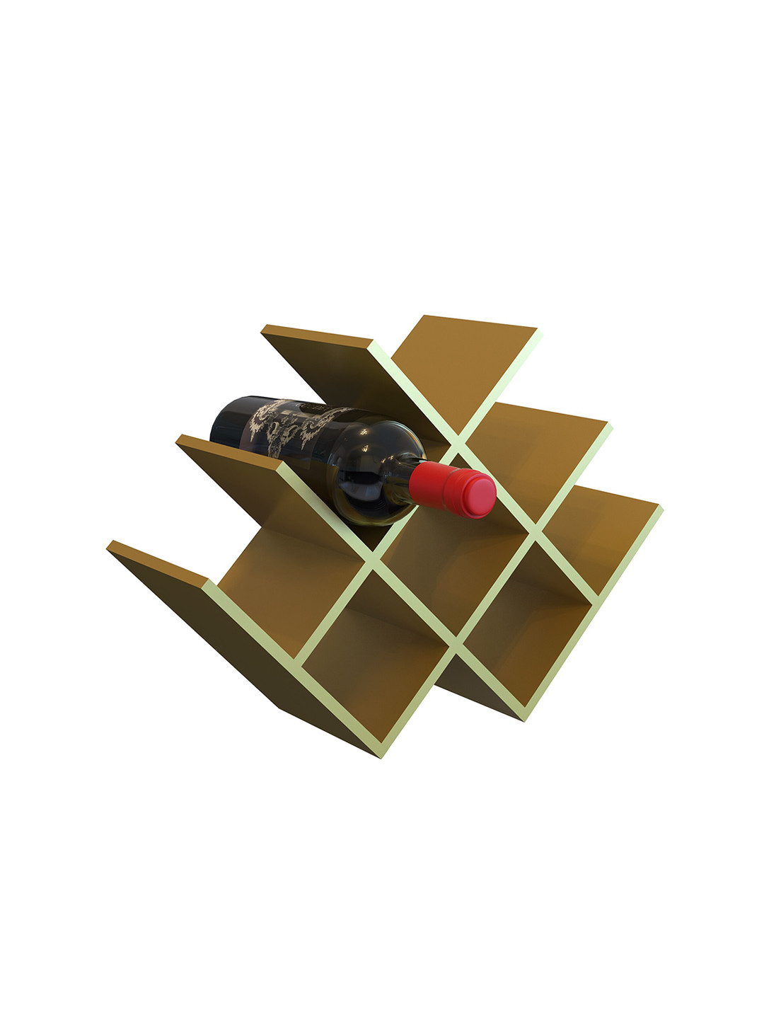 Home Sparkle Beige MDF Wine Rack Holder