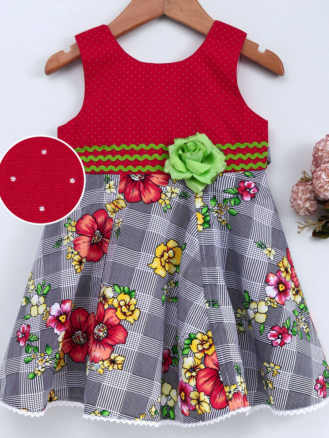 Enfance Red Floral Dress