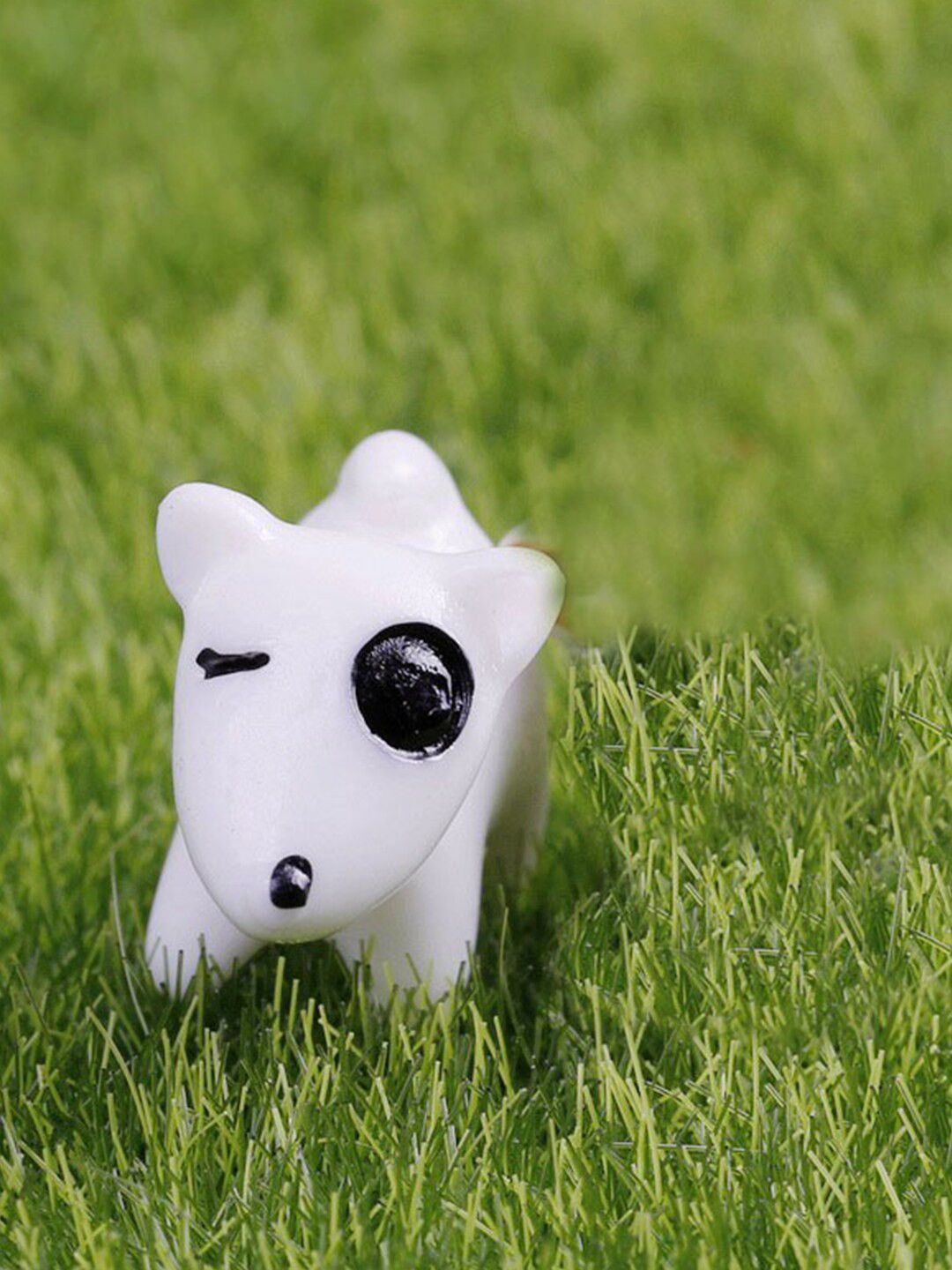 TAYHAA White & Black Set of 12 Classic Toy Puppy Garden Decor Showpiece