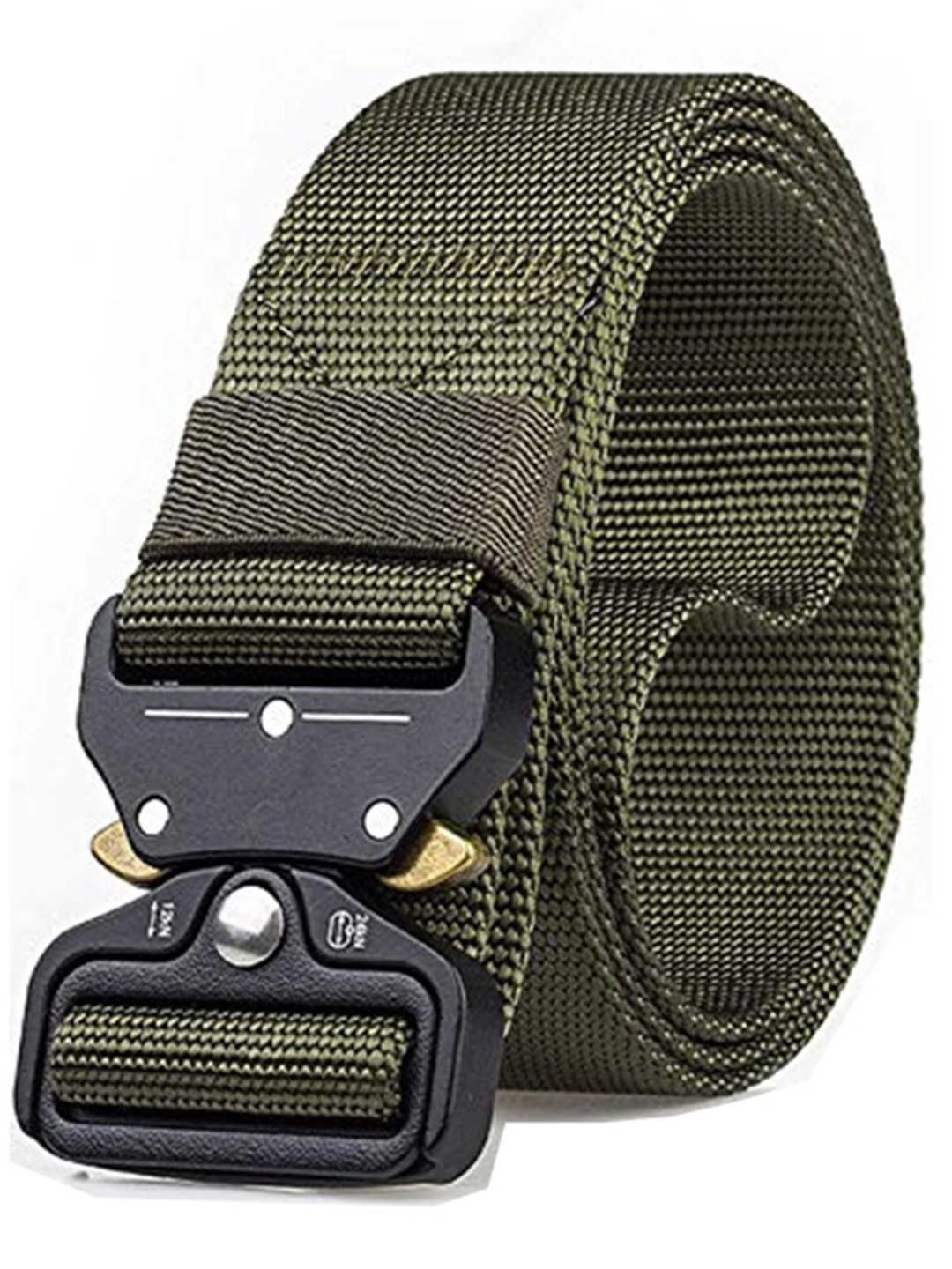 CONTACTS Unisex Olive Woven Design Belt