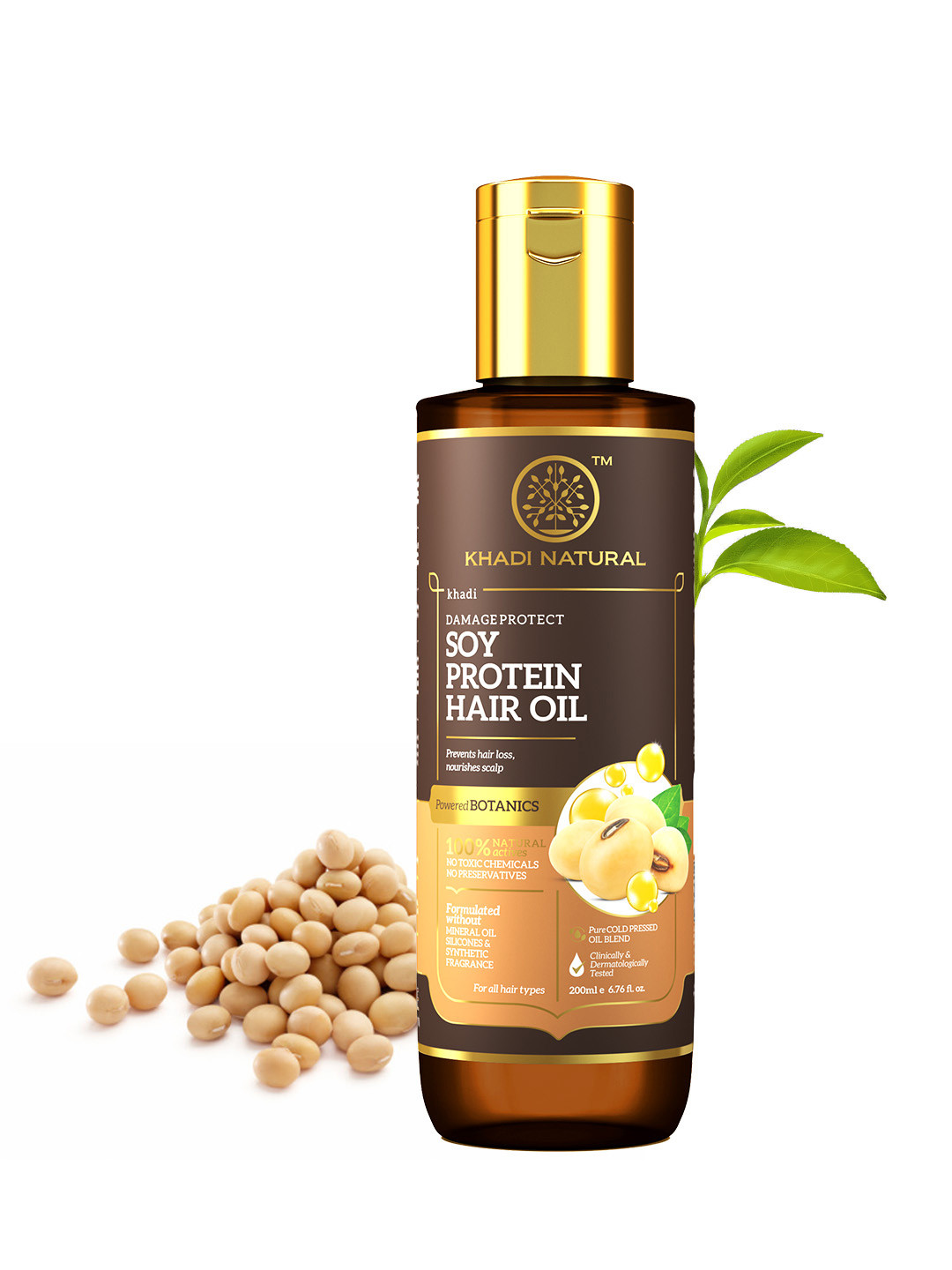Khadi Natural Power Botanics Soy Protein Hair Oil To Prevent Hair Loss - 200ml