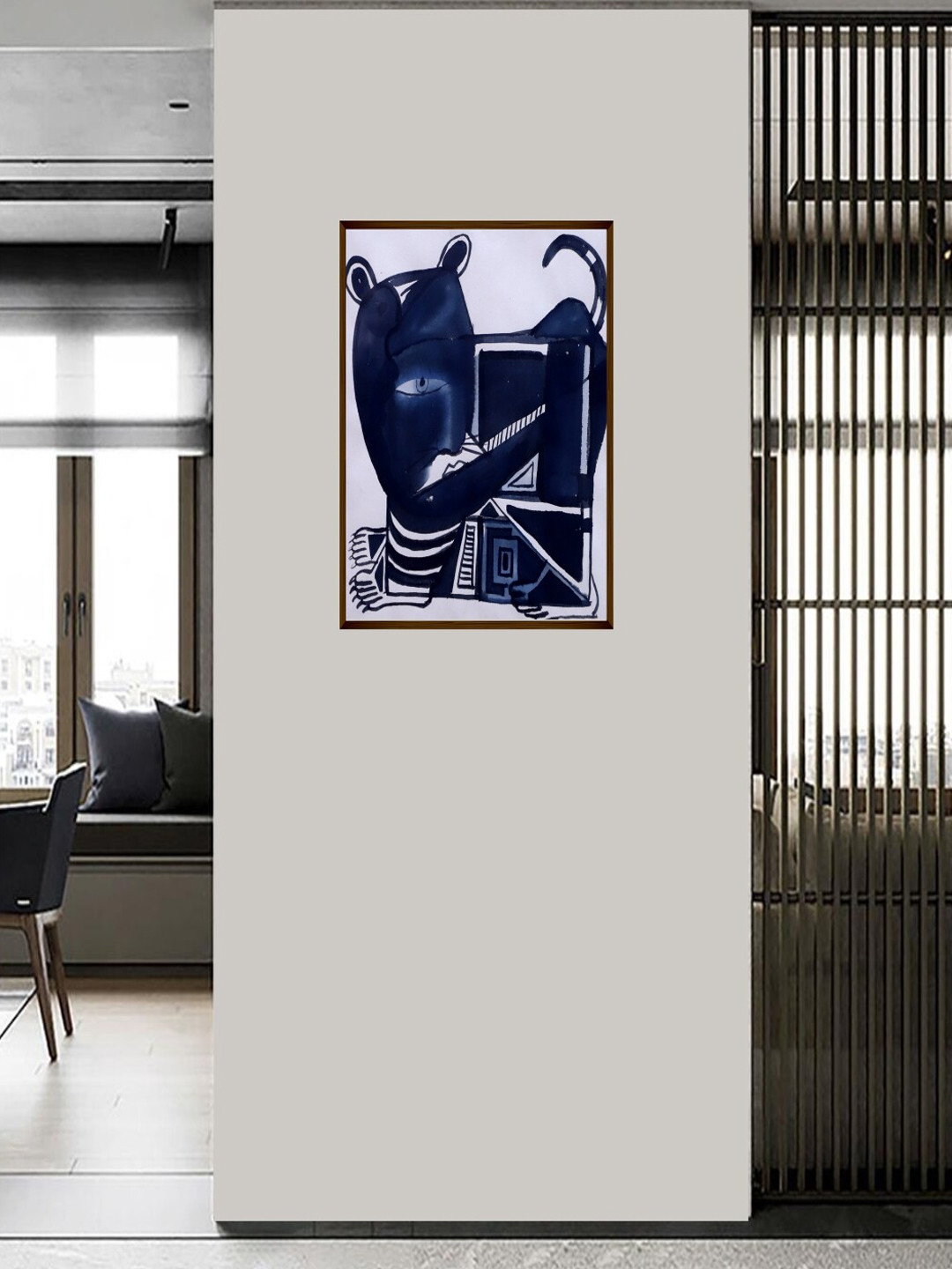 The Art House Abstract Printed Paper Rectangle Paintings Wall Art-18 x 16In
