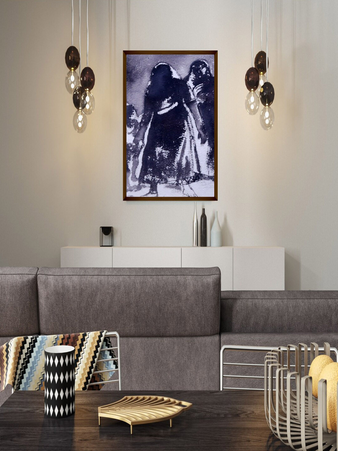 The Art House Purple Abstract Wall Art