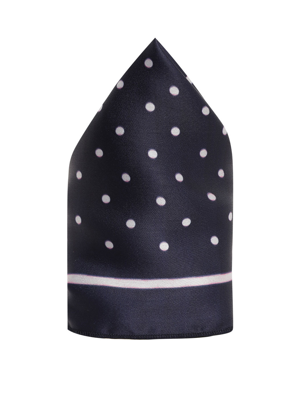 Sojanya  Men's Royal Blue & White Printed Satin Pocket Square