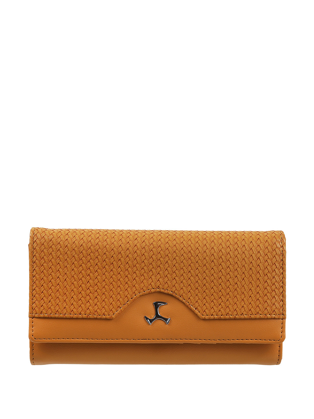 Mochi Yellow Textured Foldover Clutch