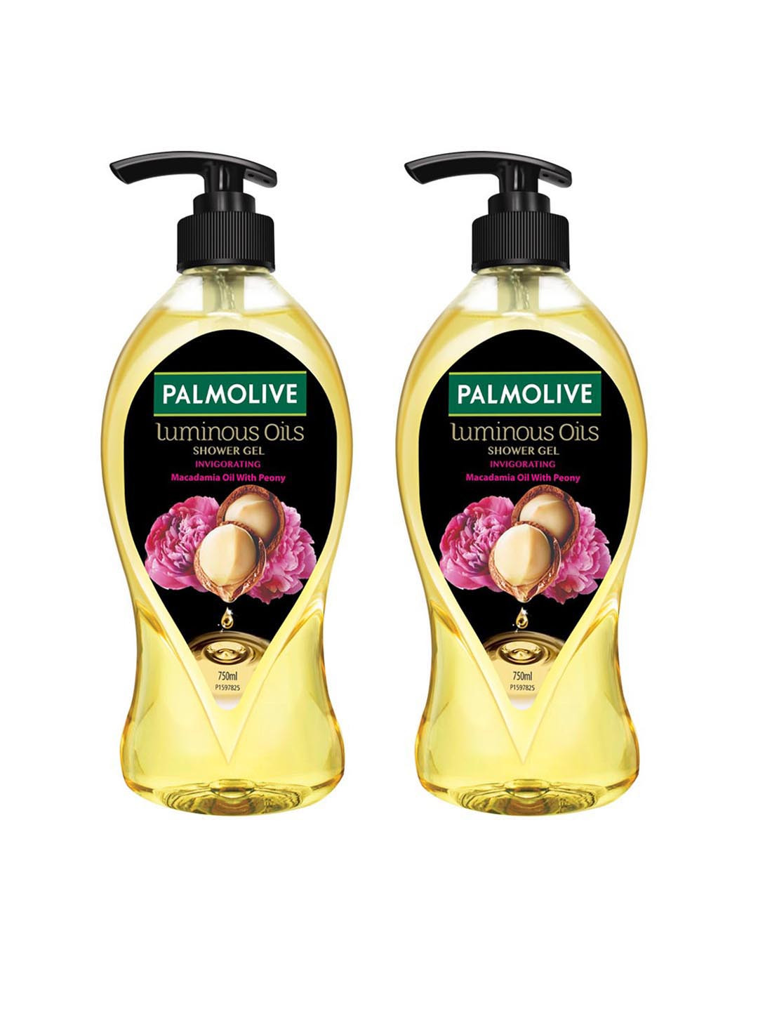 Palmolive Set of 2 Luminous Oils Invigorating Shower Gels-Macadamia Oil & Peony-750ml each
