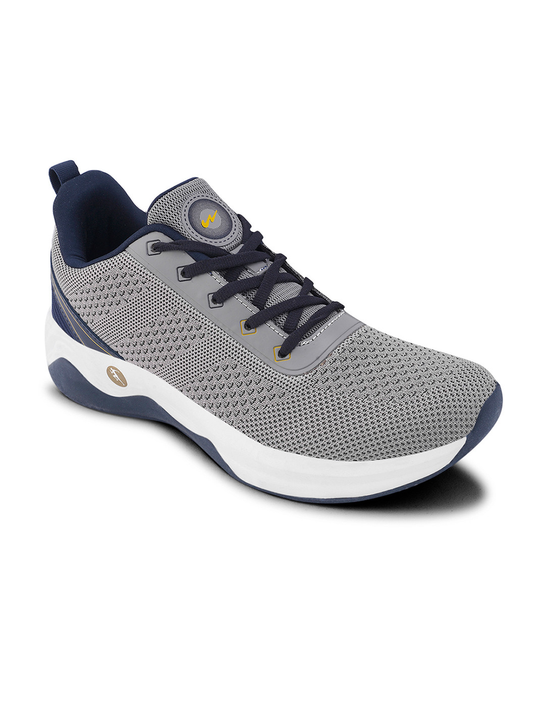 Campus Men TRADE Grey & Navy Blue Mesh Running Shoes
