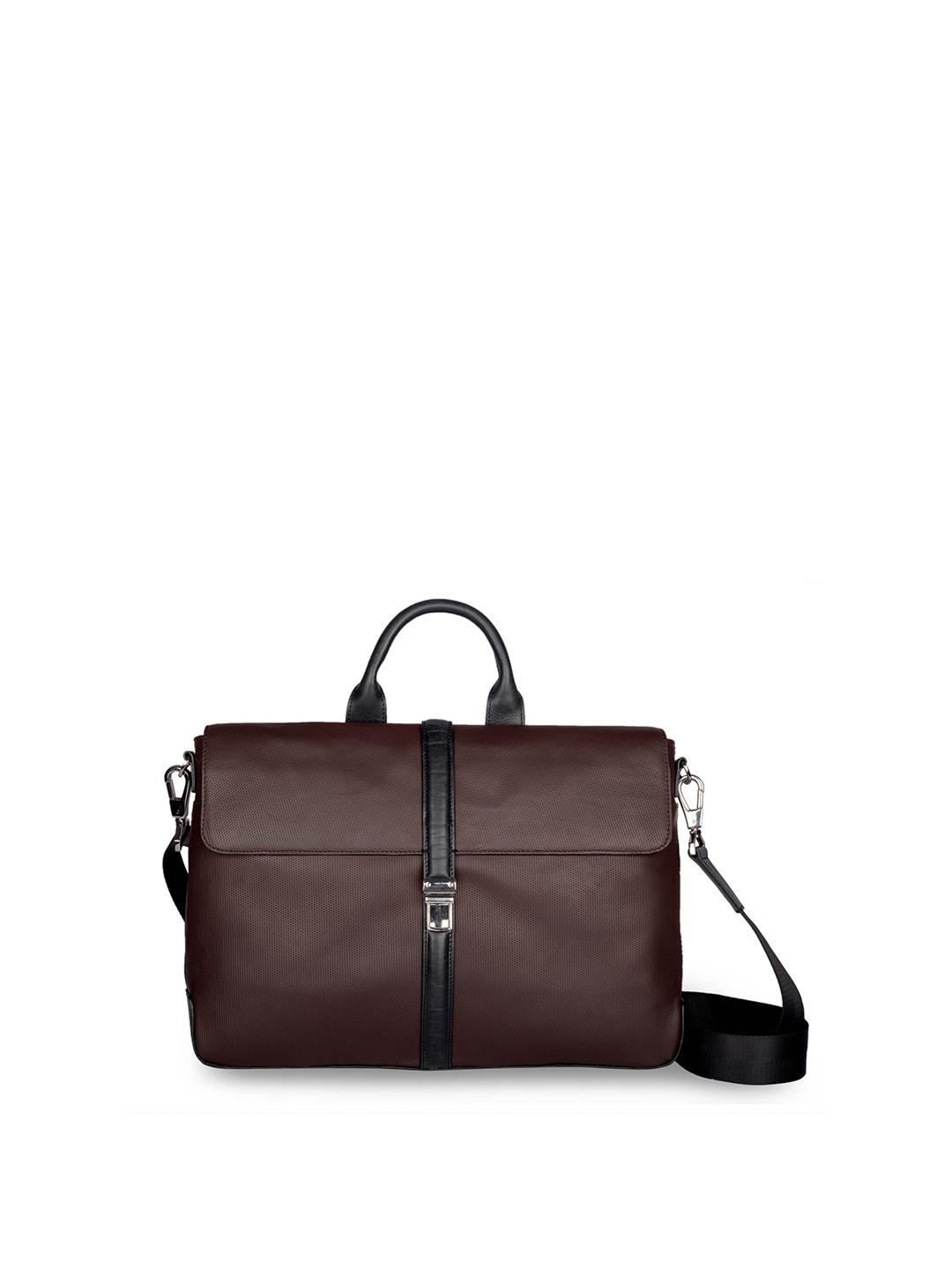 ARCADIO Unisex Brown Solid Leather Laptop Bag