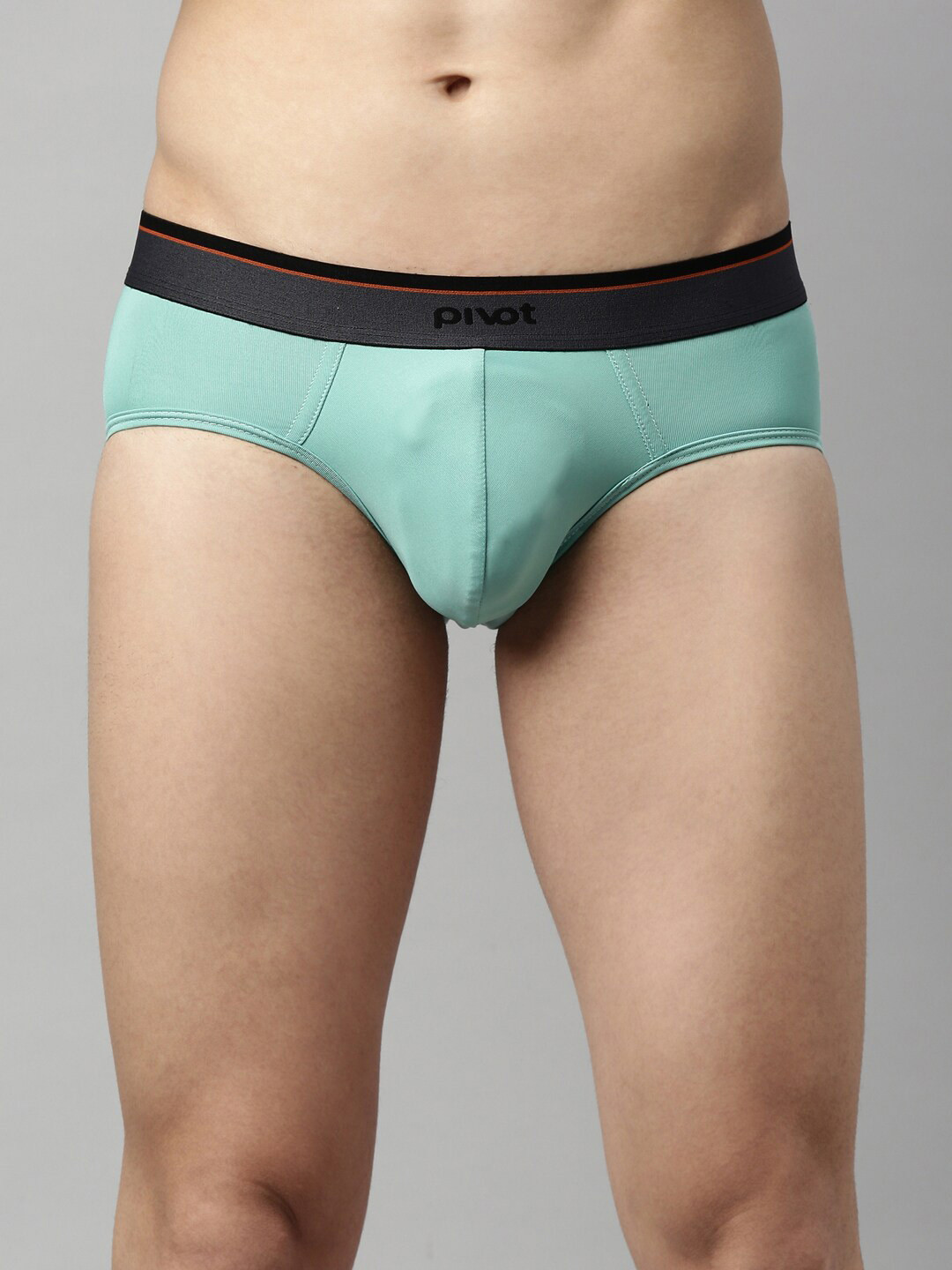 pivot Sea Green Men Solid Basic Briefs