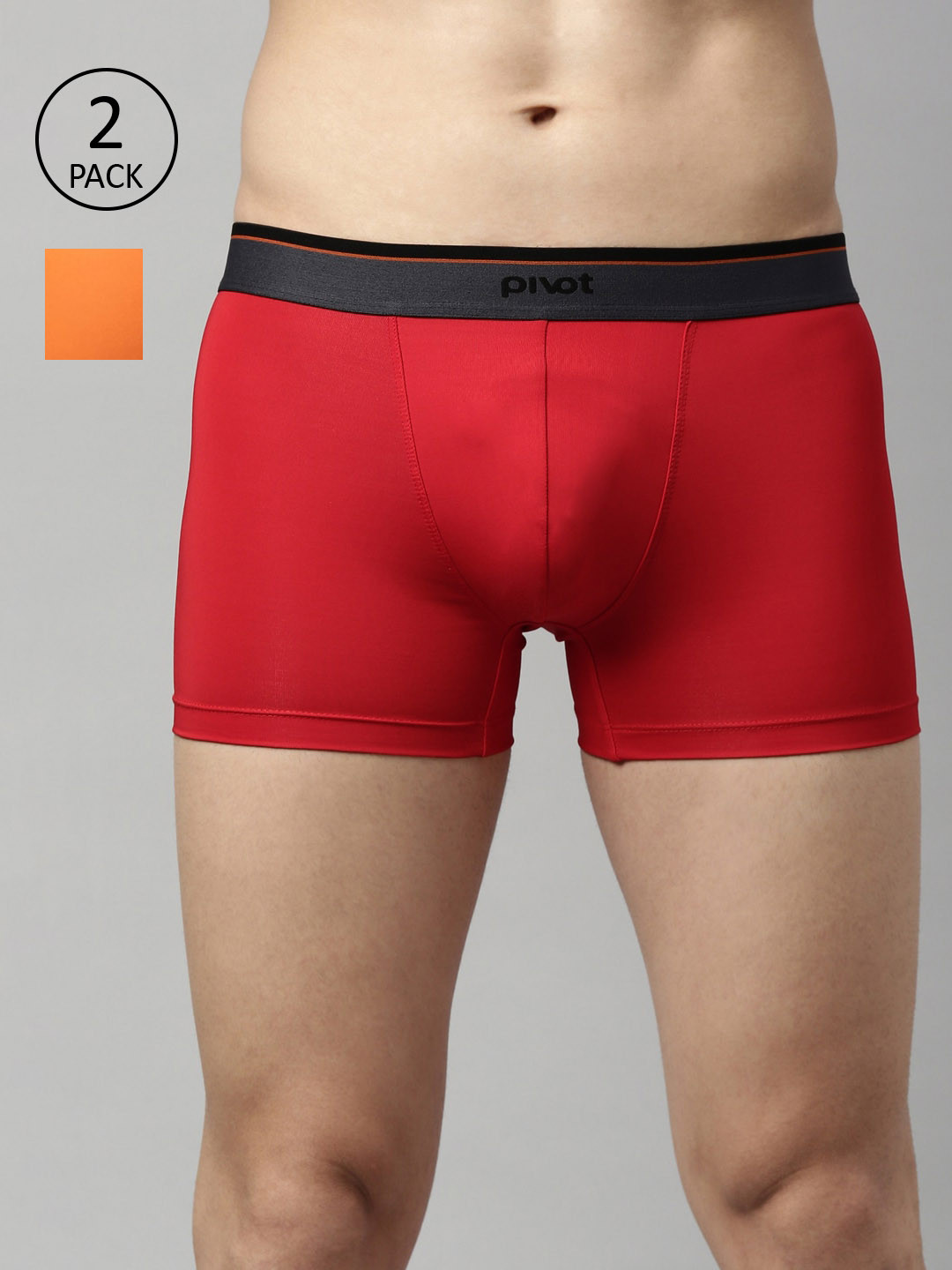 pivot Men Pack Of 2 Assorted Polyester Trunks P2MIWT22-007