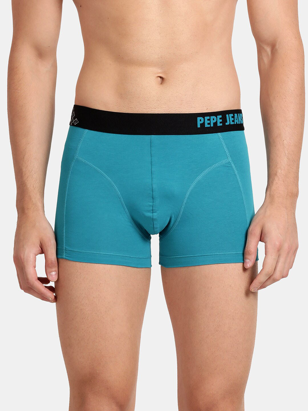 Pepe Jeans Men Blue Solid Comfort Fit Cotton Trunk - OPT03TAHILIAN TIDEXL