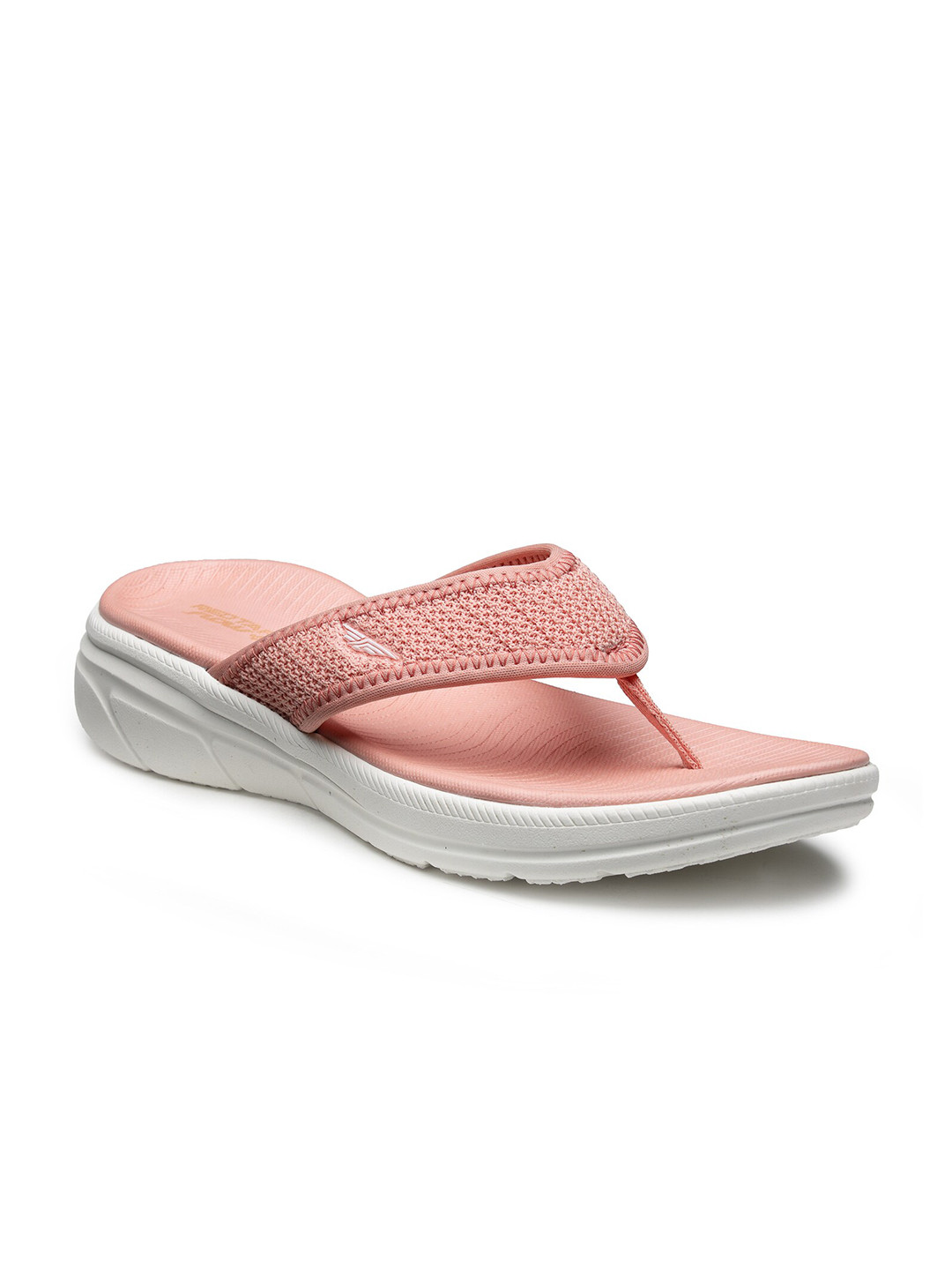 Red Tape Women Pink & White Thong Flip-Flops