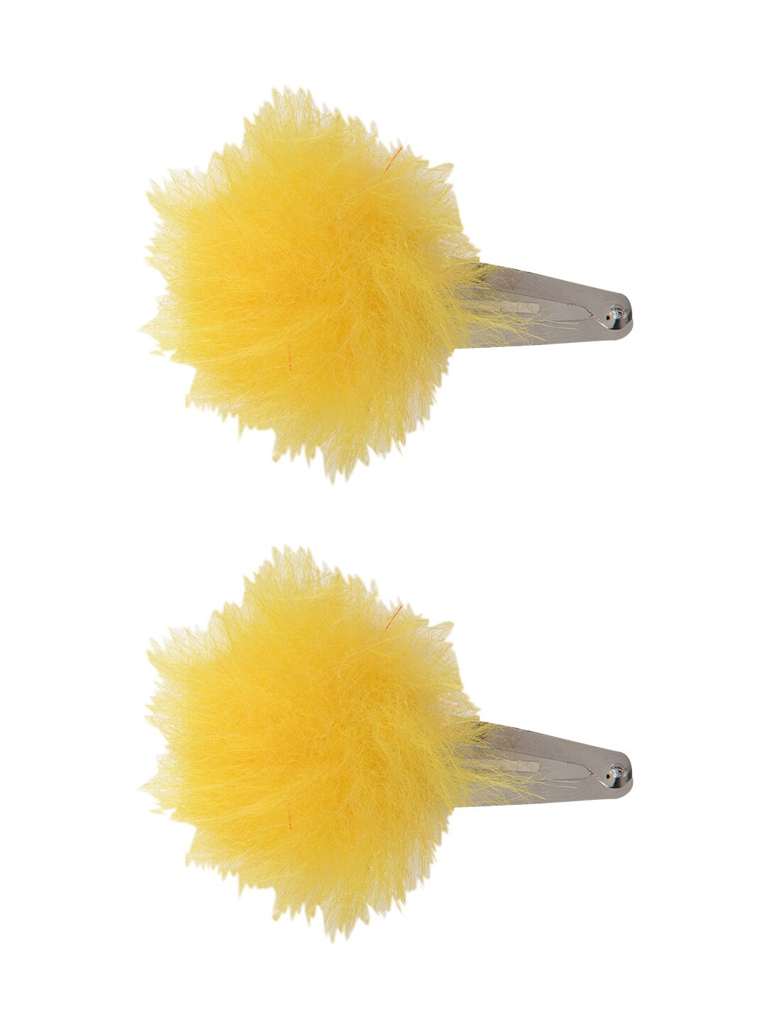 Aye Candy Girls Yellow Set of 2 Fur Tic Tac Hair Clip