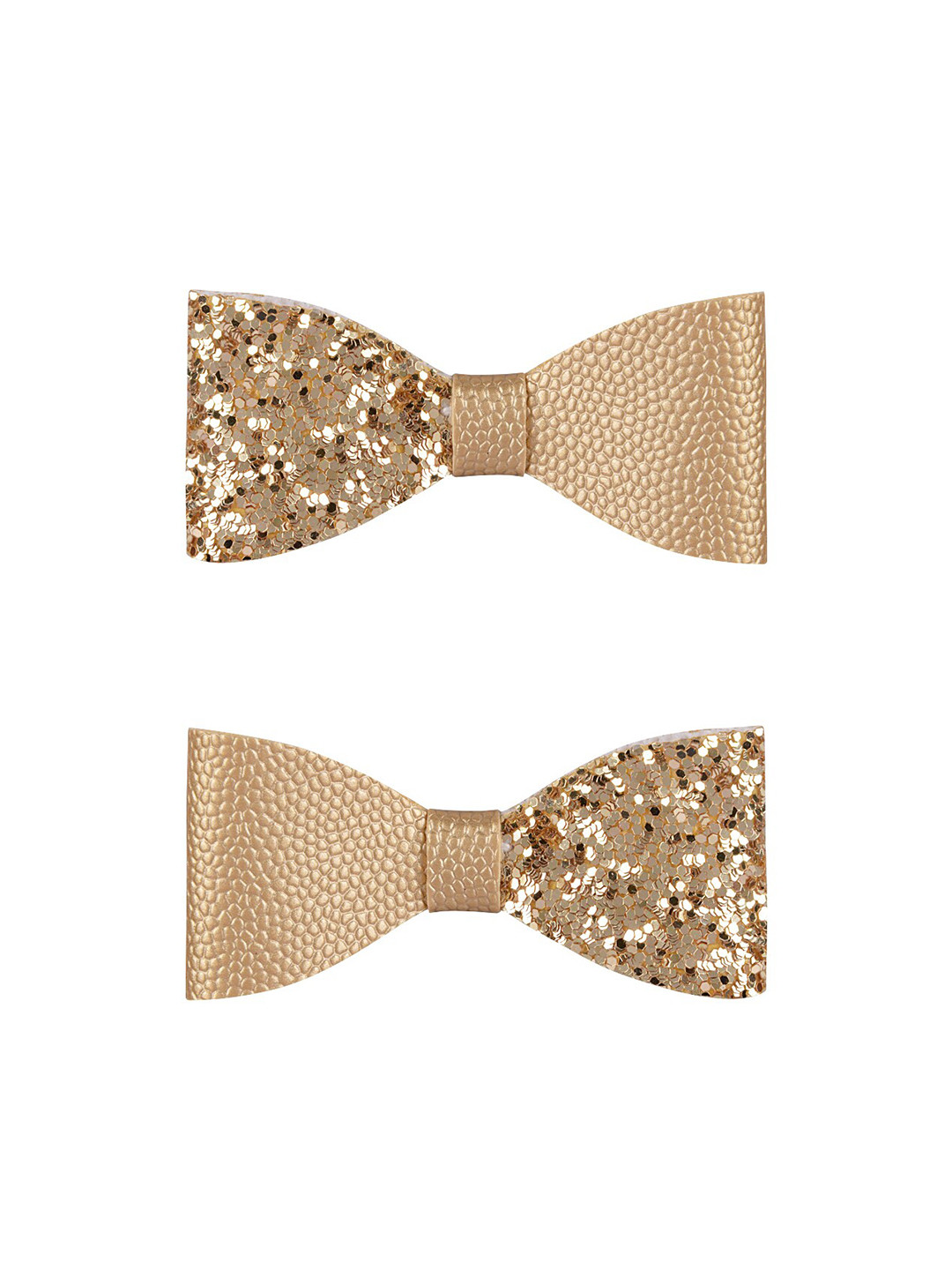 Aye Candy Girls Gold-Toned Set of 2 Glittery Alligator Hair Clip