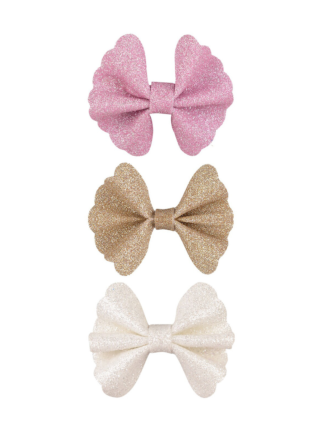 Aye Candy Girls Purple & White Set of 3 Embellished Alligator Hair Clip