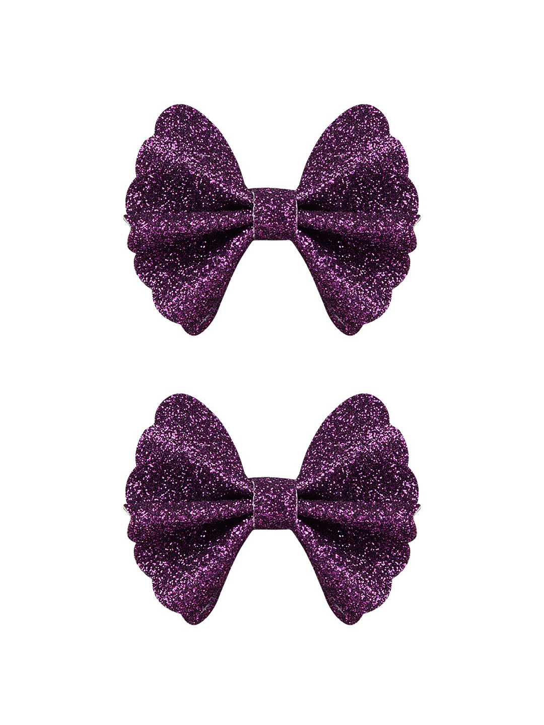 Aye Candy Girls Purple Set of 2 Embellished Glitter Fan Alligator Hair Clip