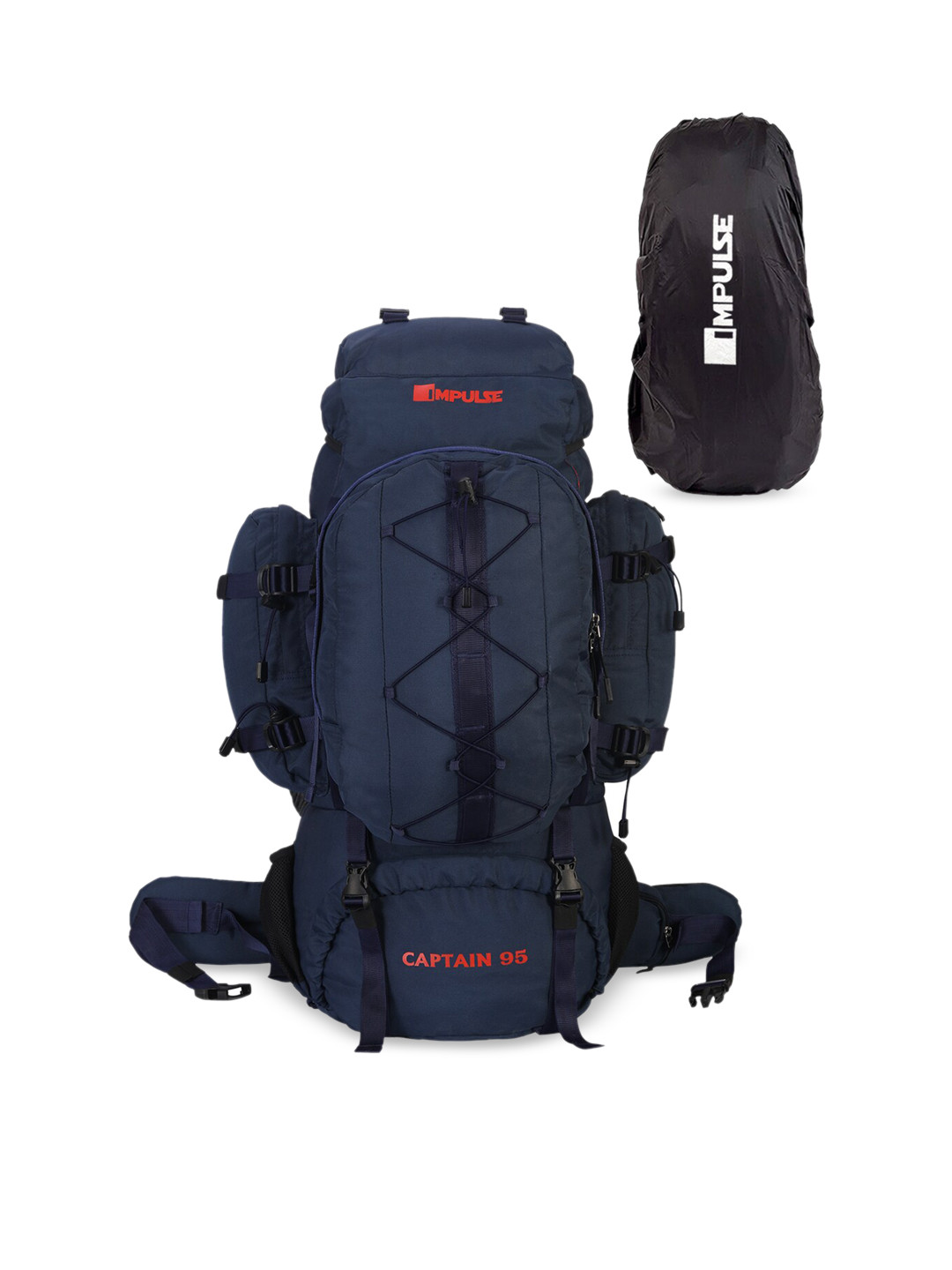 Impulse Navy Blue Solid Large Waterproof Rucksack