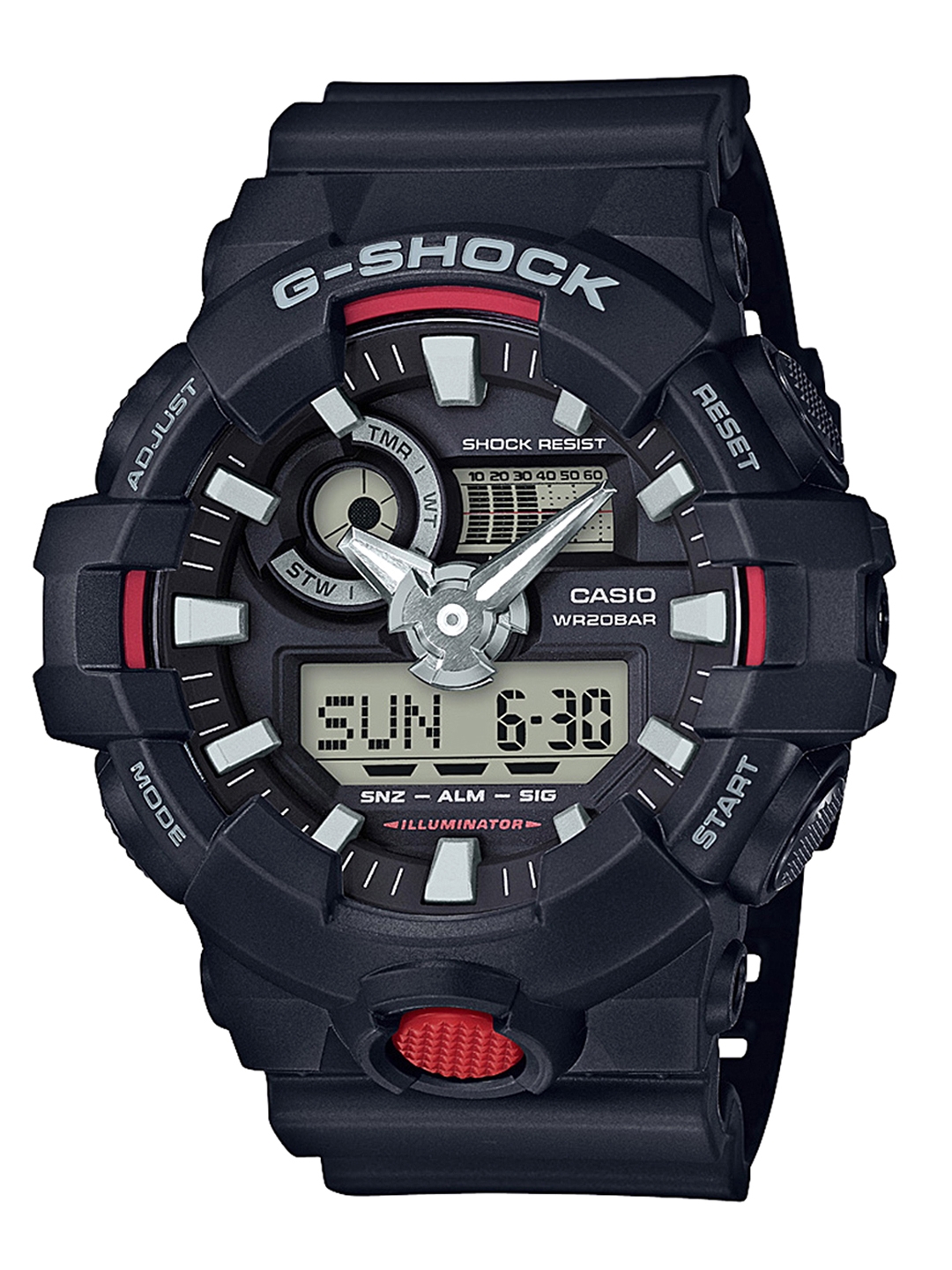 Casio G Shock Men Black Analogue and Digital watch G714 GA 700 1ADR