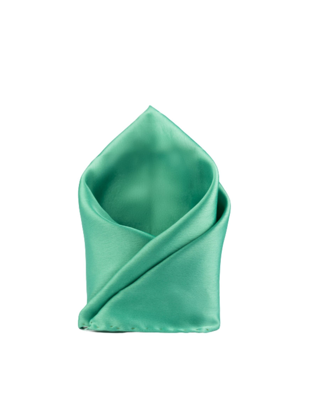 The Tie Hub Men Green Solid Pocket Square