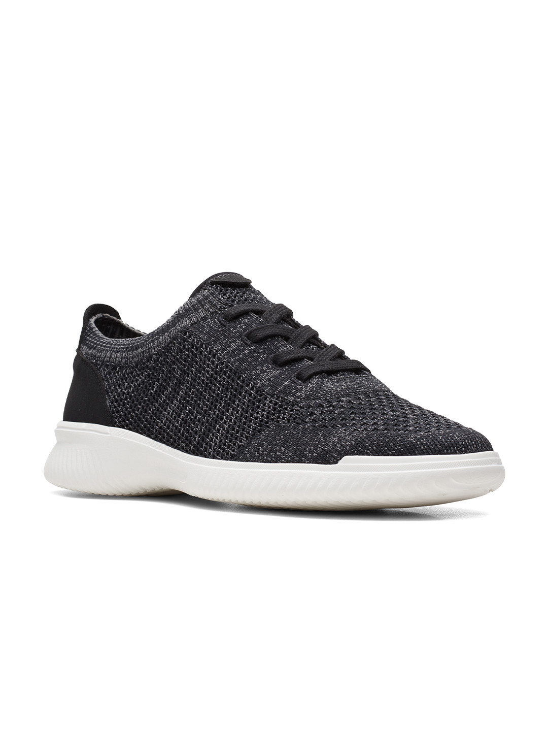 Clarks Men Black Woven Design Sneakers