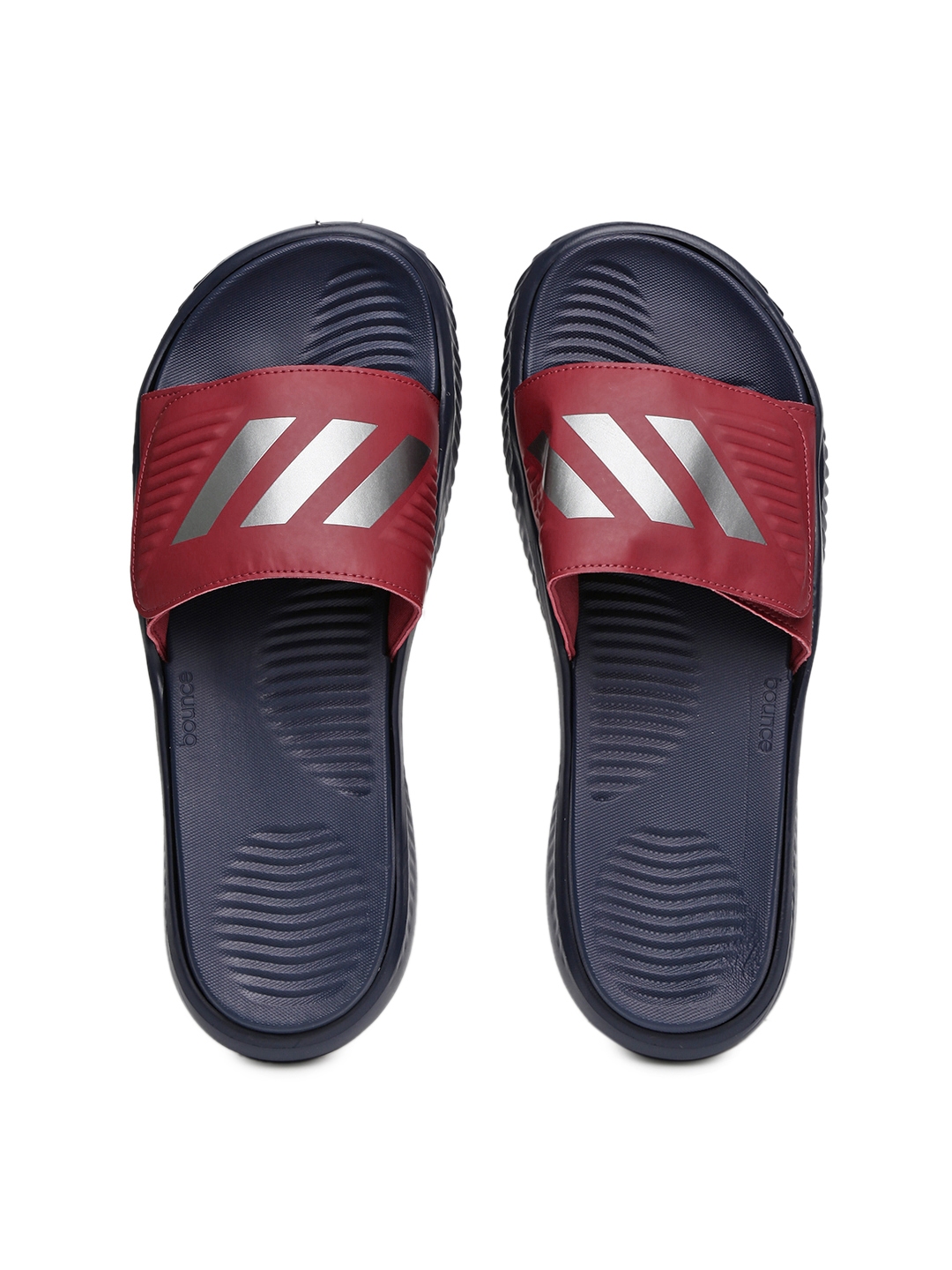 Buy ADIDAS Men Red Navy Alphabounce Slide Printed Flip Flops