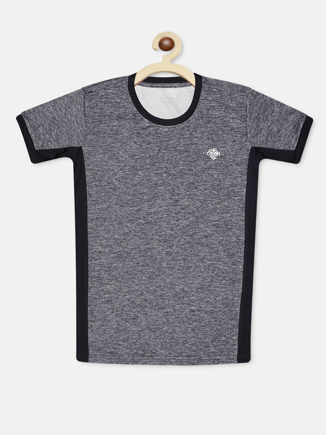 CHIMPRALA Girls Grey & Black Running T-shirt