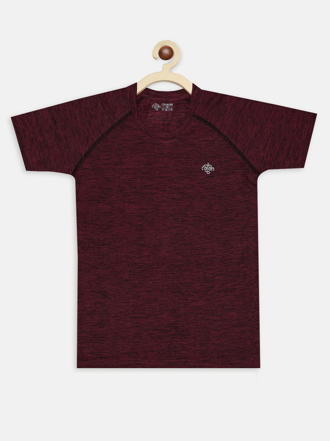 CHIMPRALA Boys Maroon & Black Outdoor T-shirt