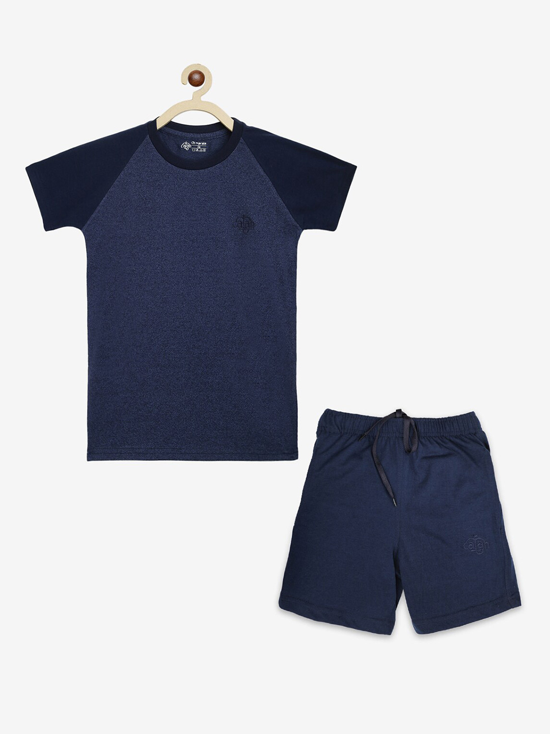 CHIMPRALA Boys Blue & Navy Blue T-shirt with Shorts