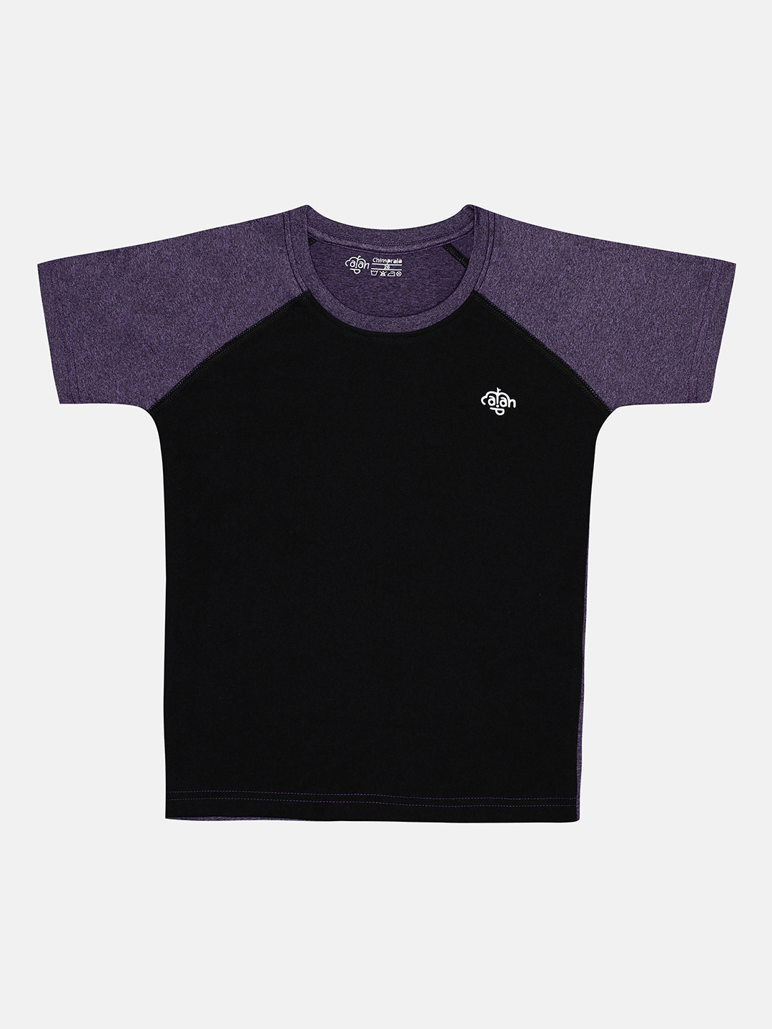 CHIMPRALA Boys Black & Purple Sports T-shirt