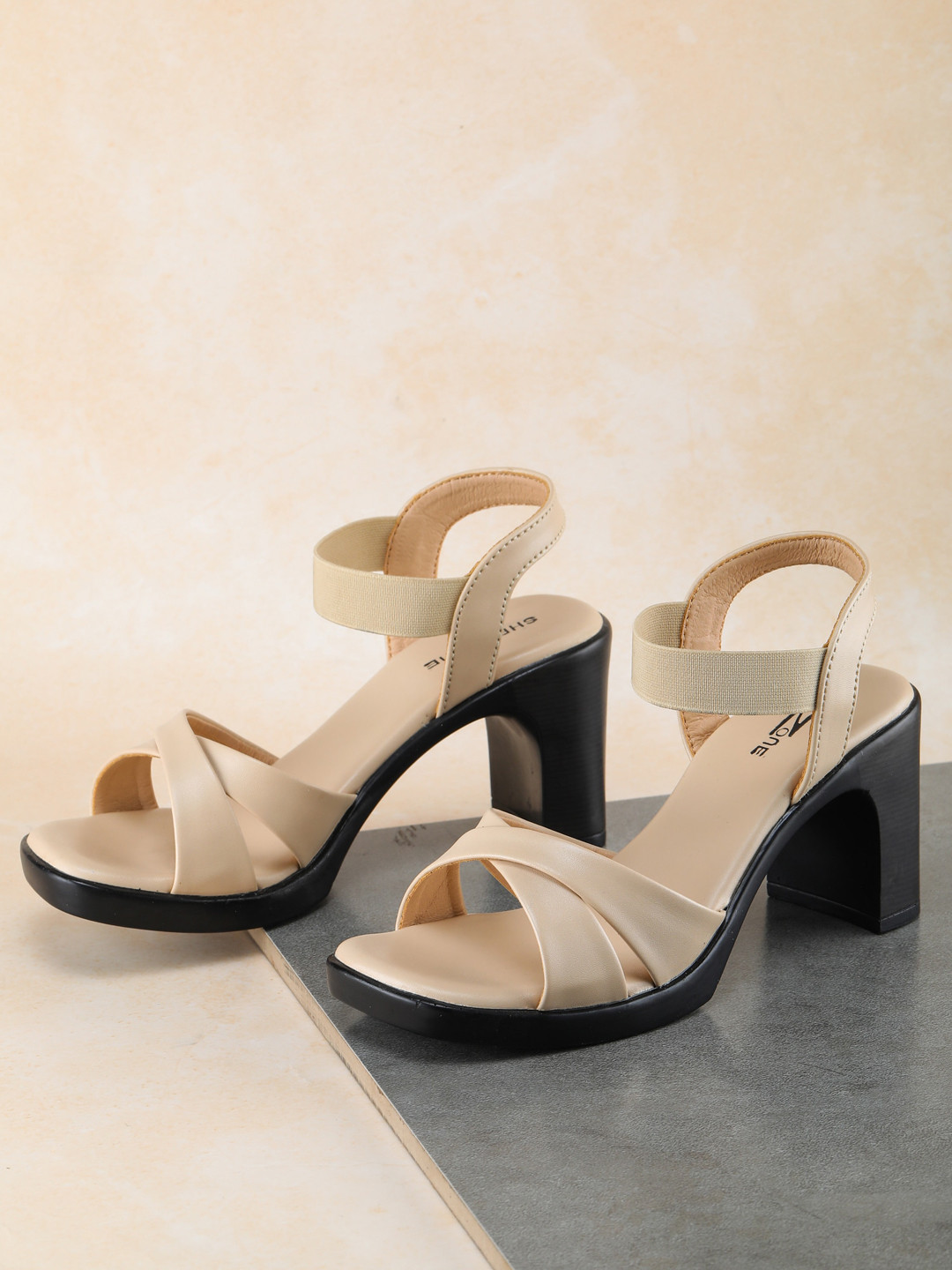 Shezone Cream-Coloured Block Heels