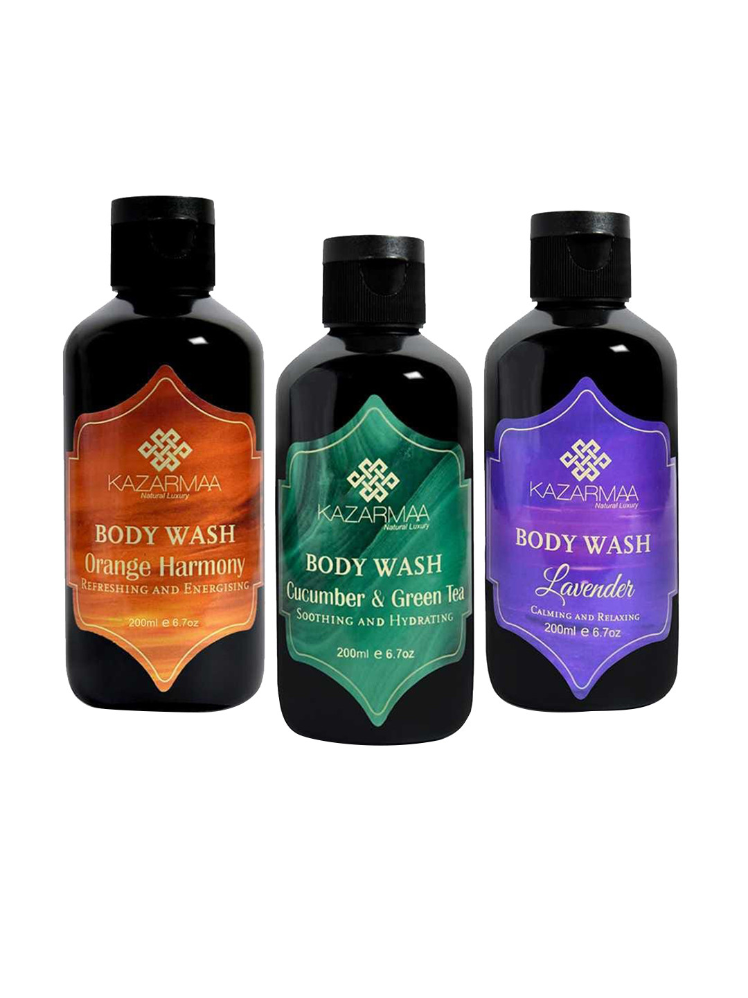 Kazarmaa Set Of 3 Moisturizing & Nourishing Shower Gel Combo- 600 ml