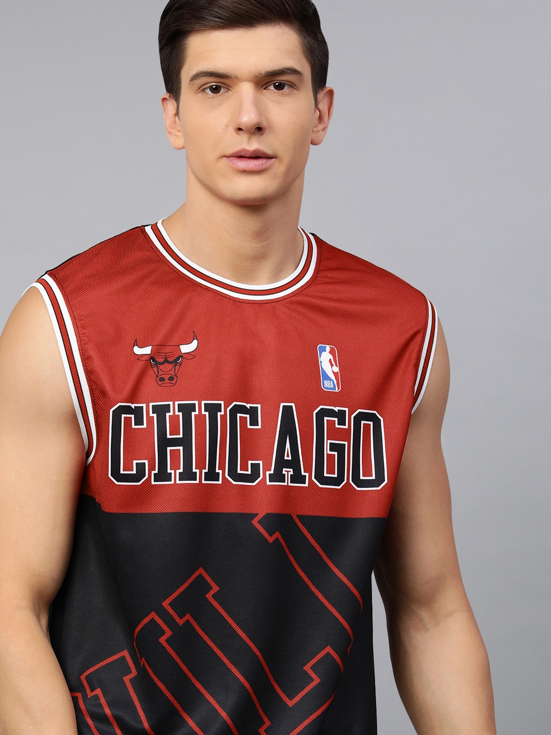 Bulls jersey black and red online