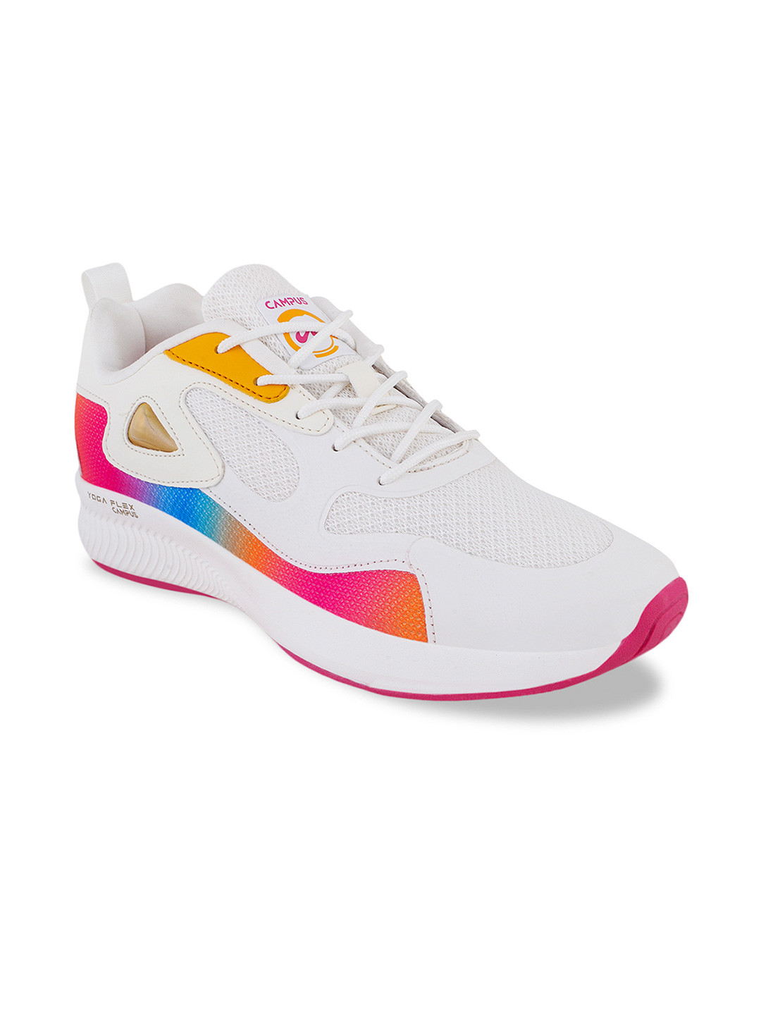 Campus Women HELLEN Off White Mesh Running Shoes