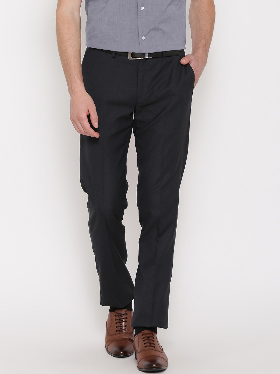 Textured Formal Trousers In Black B91 Miron