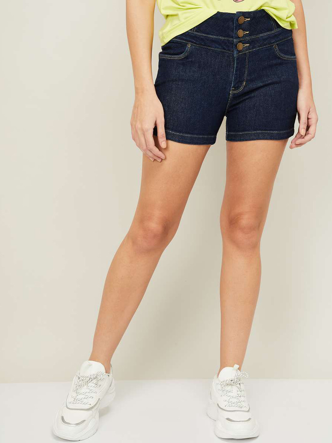 Xpose Women Blue Denim Shorts