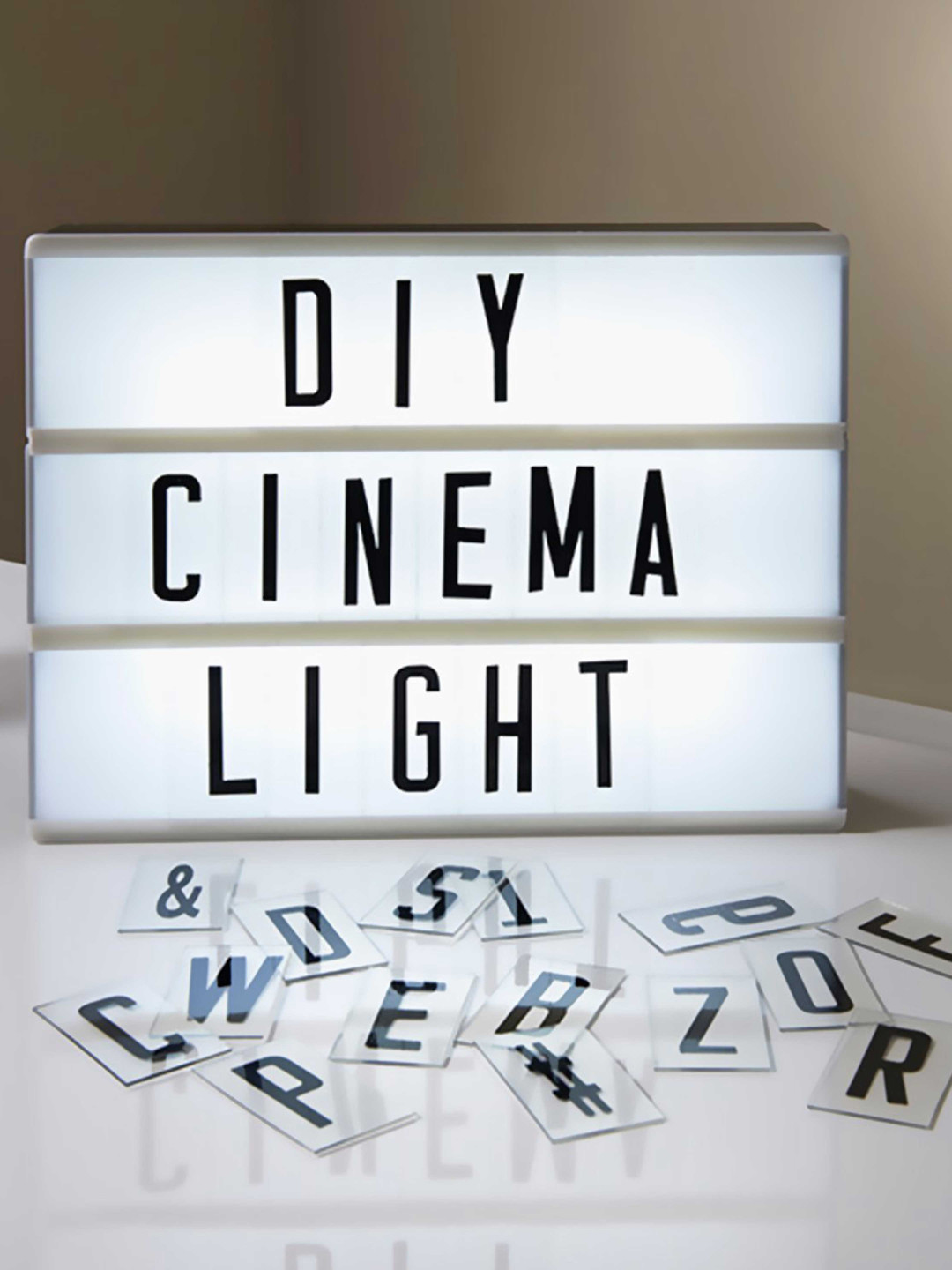 Art Street White Cinematic Light Box Wall Decor