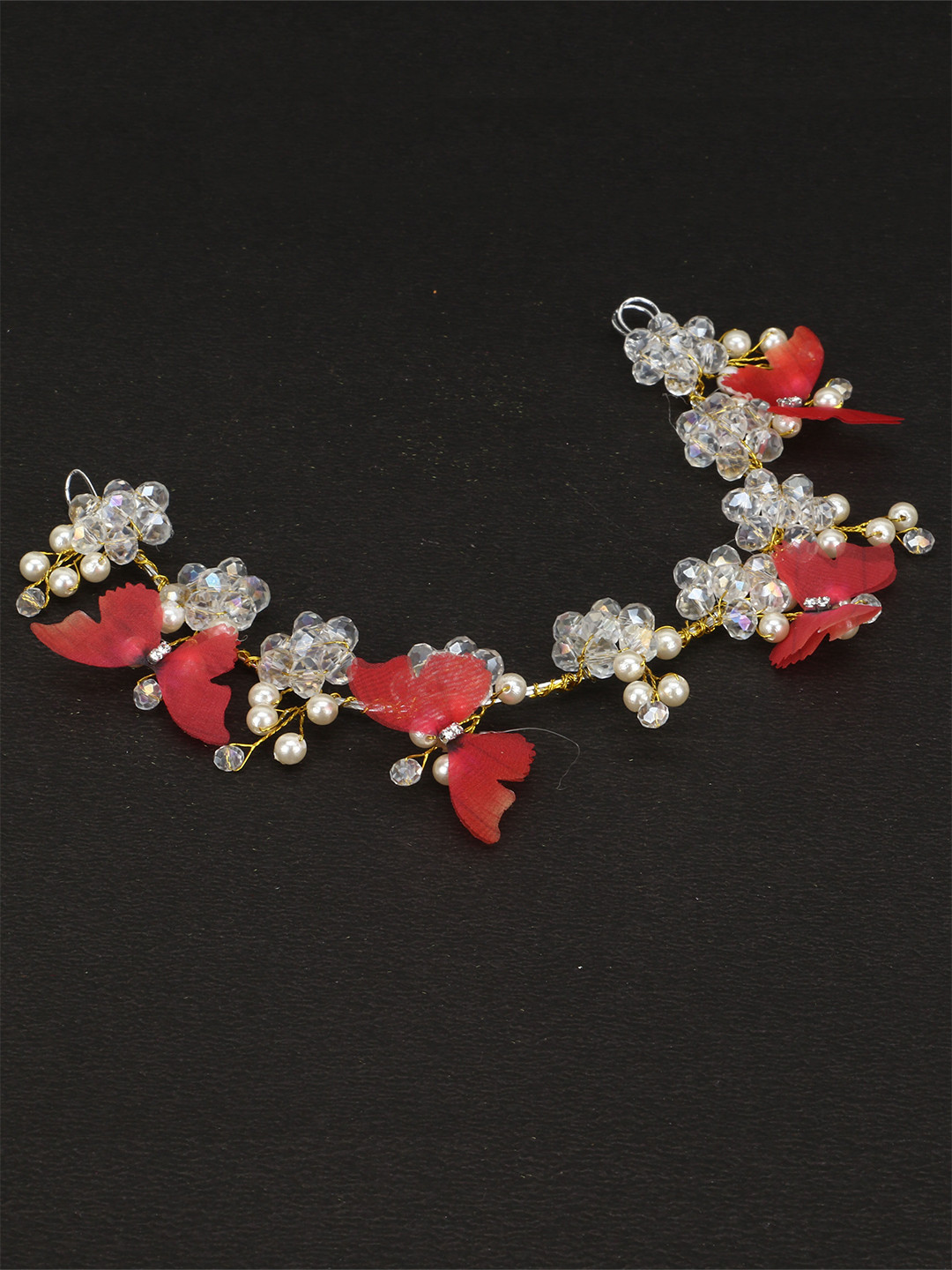 VAGHBHATT Women Multi-Coloured Beaded Tiara