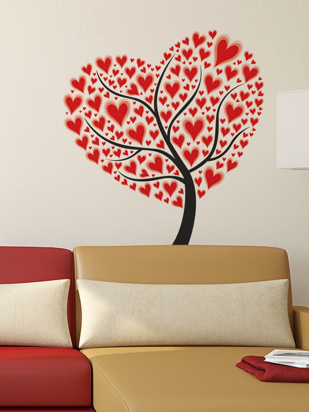 Buy Aspire Red Heart Shaped Tree Wall Art - Wall Decor for Unisex ...