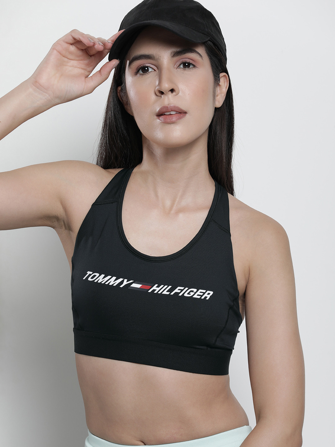 Tommy Hilfiger Full Coverage Mid Intensity Graphic Racer Back Training Bra P2AWK294