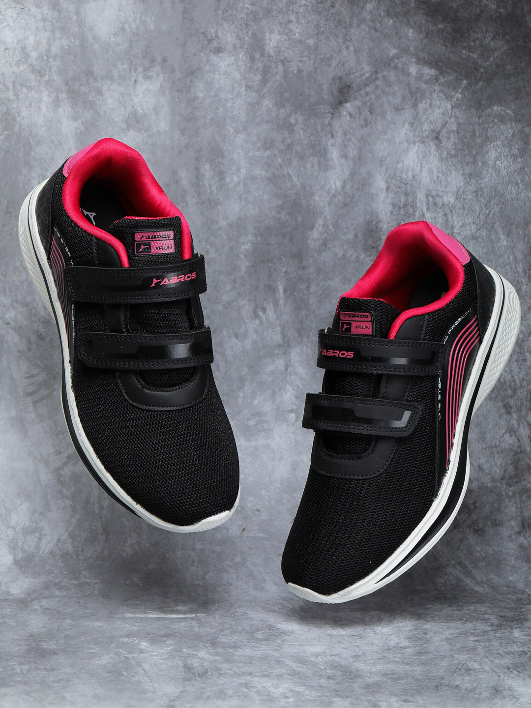 ABROS Women Black Textured Sneakers