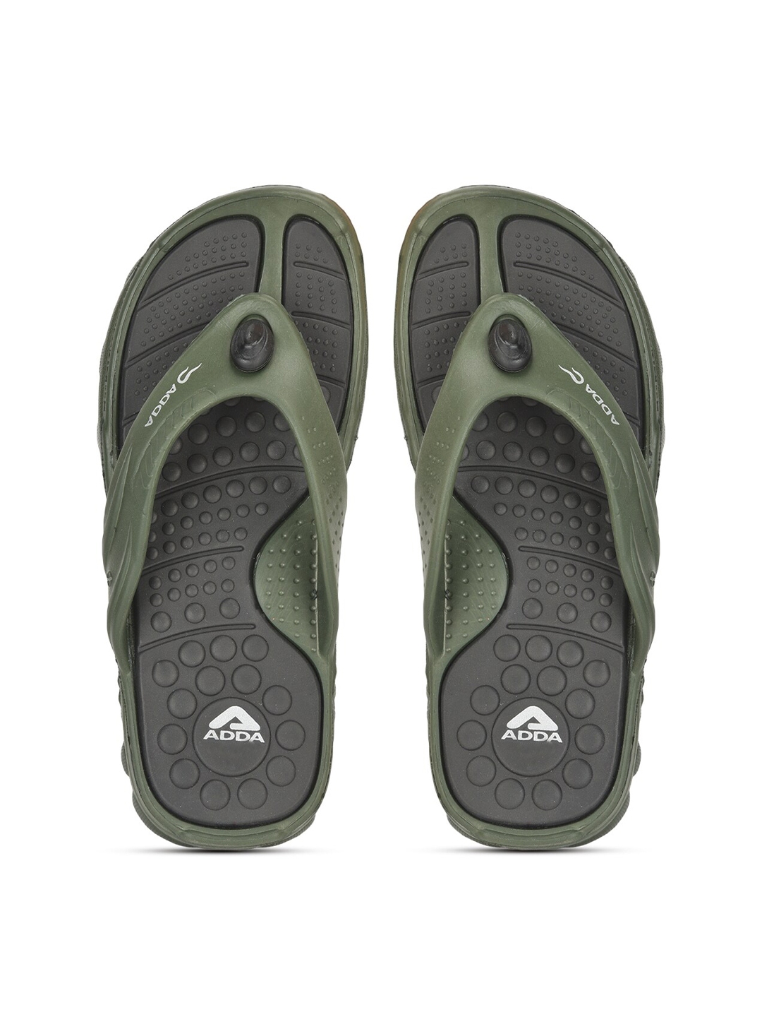 Buy Adda Men Olive Green Rubber Thong Flip Flops Flip Flops for Men 17331350 Myntra