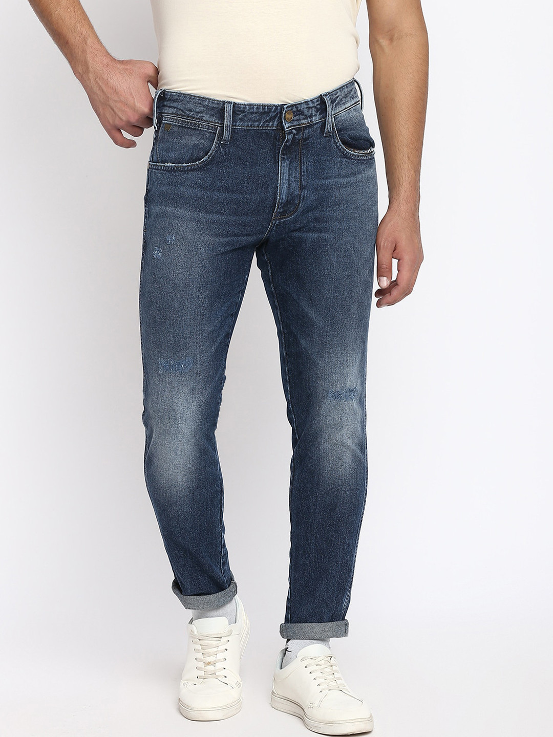 Wrangler Men Blue Slim Fit Light Fade Jeans