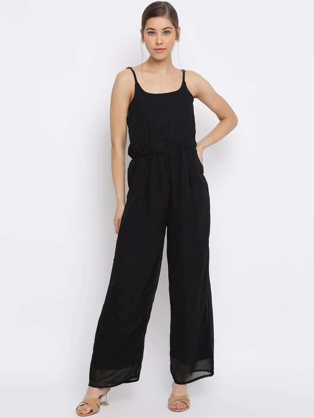 Mayra Black Basic Jumpsuit